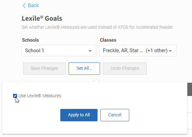check or uncheck the box, then select Apply to All