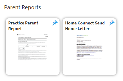 reports under Parent Reports