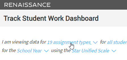 the assignment type selection link