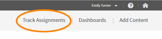 the Track Assignments link in Accelerated Reader 360