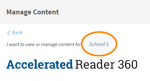 the school selection link