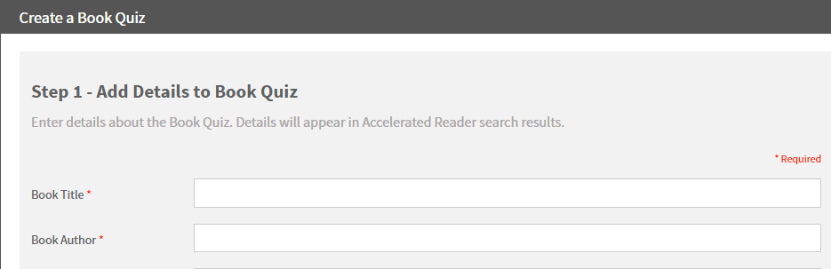 the title and author fields in the Add Details step