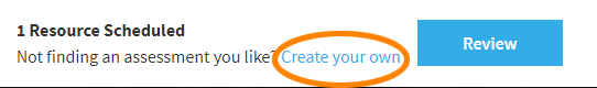 the Create Your Own link