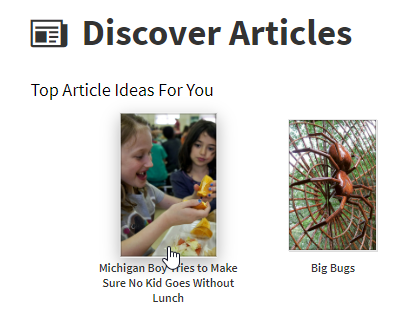select an article under Top Article Ideas for You