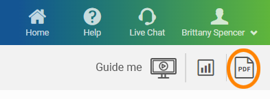 select the PDF icon