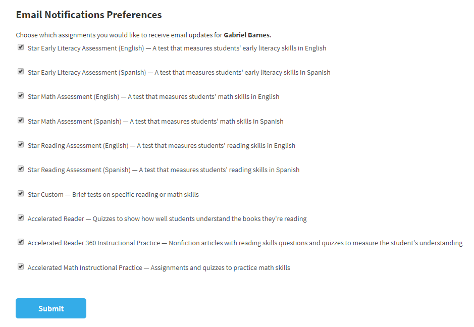 product check boxes