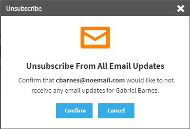unsubscribe confirmation