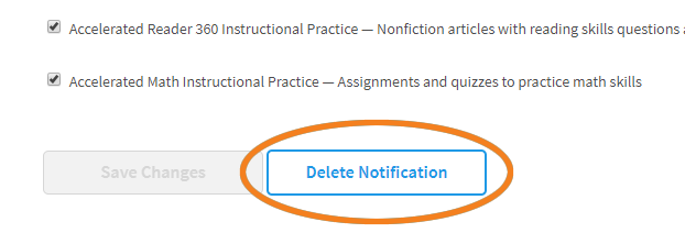 Delete Notification
