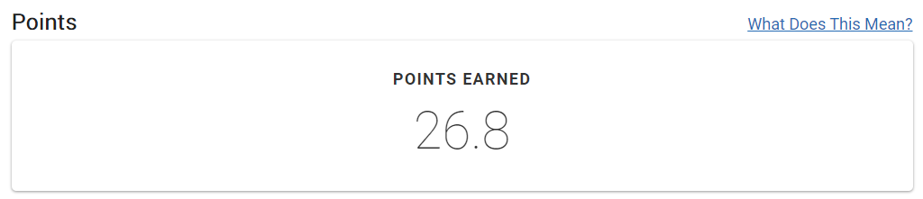 example of the points shown after you meet your goal