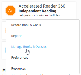 select Accelerated Reader, then Manage Apps and Users