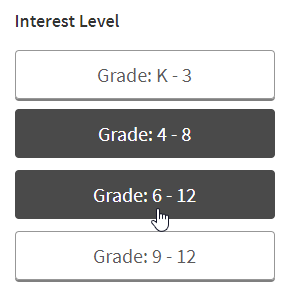 select the interest levels you want to search for