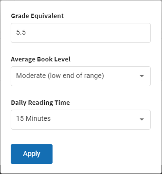 if there is no Star test, you can enter a grade equivalent