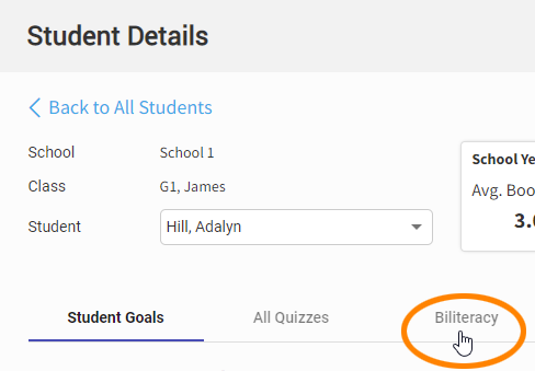 select the Biliteracy tab