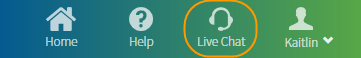 the Live Chat icon