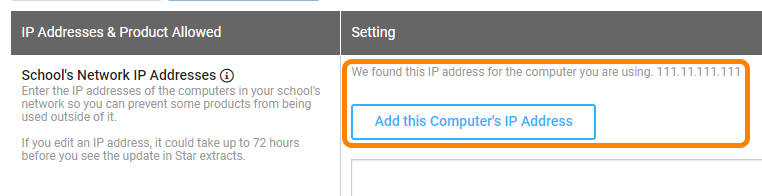 the Add this Computer's IP address button