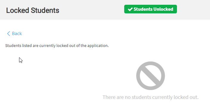 the green Students Unlocked message