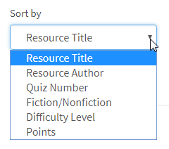 the Sort By drop-down list
