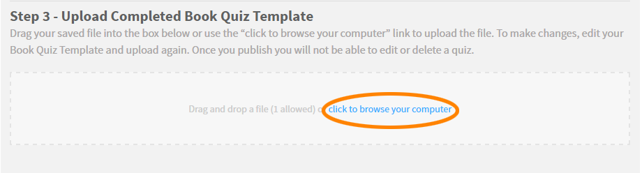 the click to browser your computer link