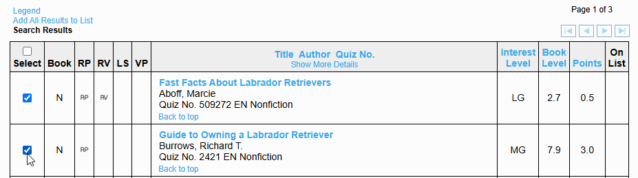 title check boxes