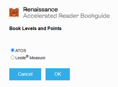 the Book Level and Points page