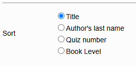 the sort options