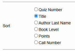 the Sort options