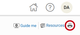 the Print icon