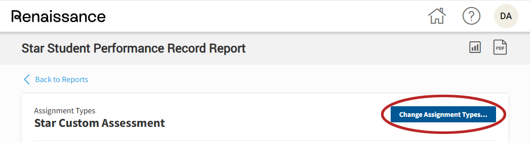 the Choose Assignment Types button