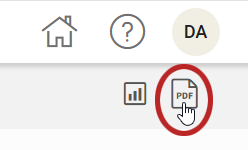 the PDF icon in the top right corner of the page